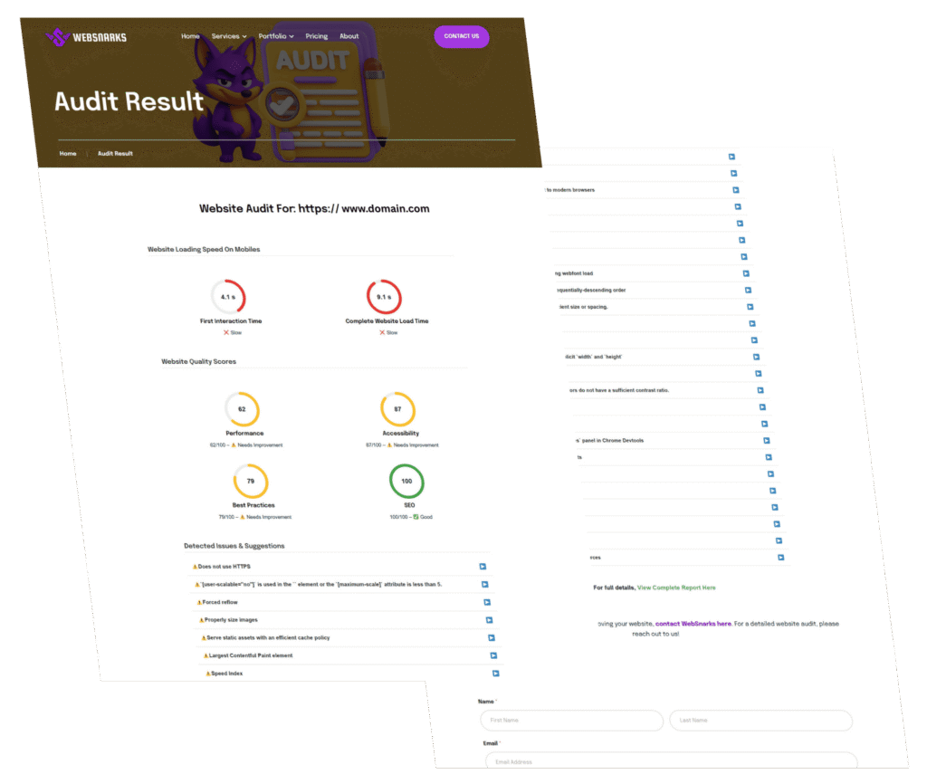 Best Free Website Audit Tool - Website Audit Tool Free Results