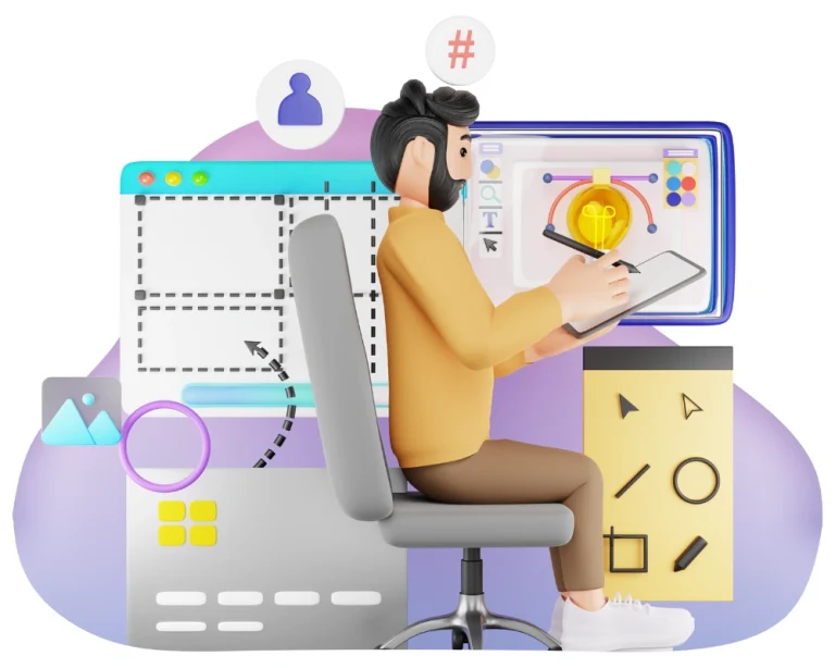 Mobile and desktop view of a redesigned small business home page