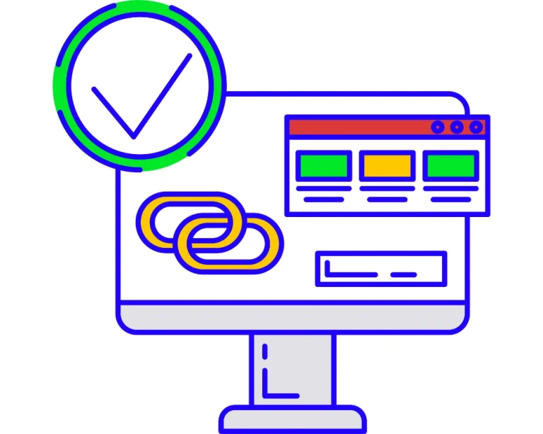 Internal link map showing connections between pages on one website